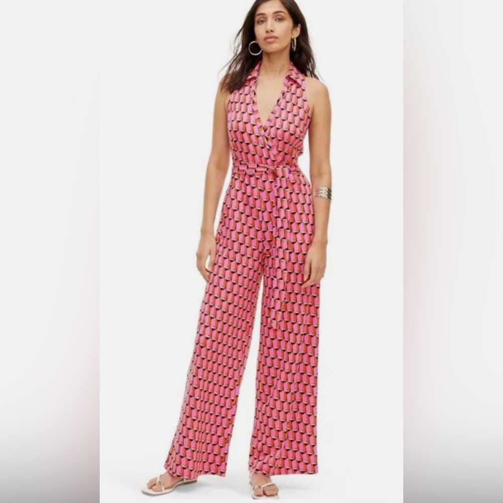 NWT Target/DVF Jumpsuit Pink Modern Geo
